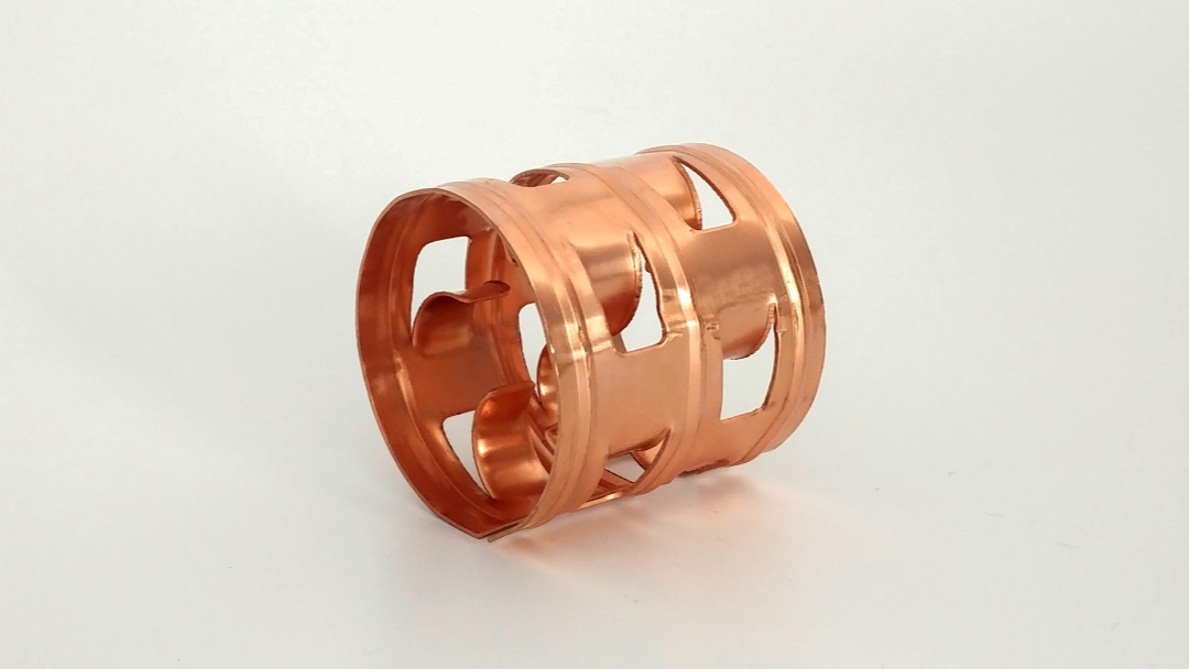 Copper Pall Ring for Heat Transfer and Corrosion Resistance Pure Copper Pall Ring 25mm 38mm 50mm for Distillation