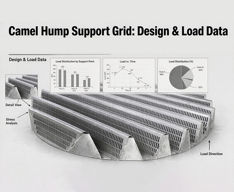 Grille de support Camel Hump : Données de conception et de charge